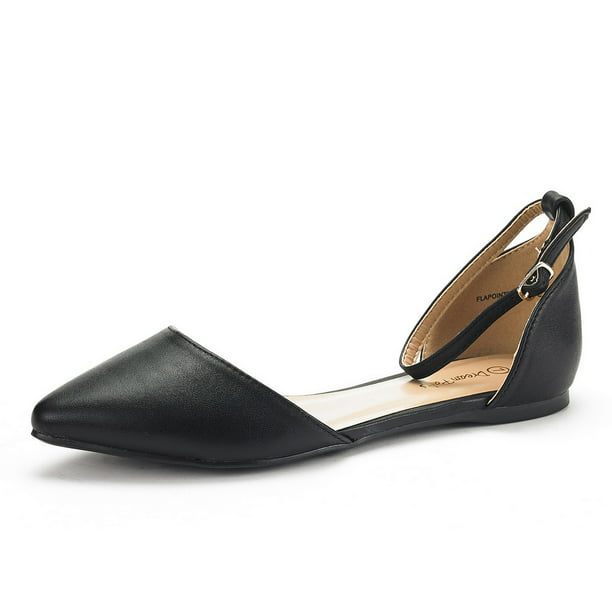 New Ladies/Womens Black Ballerina Shoes With Pointed Toe UK Size 